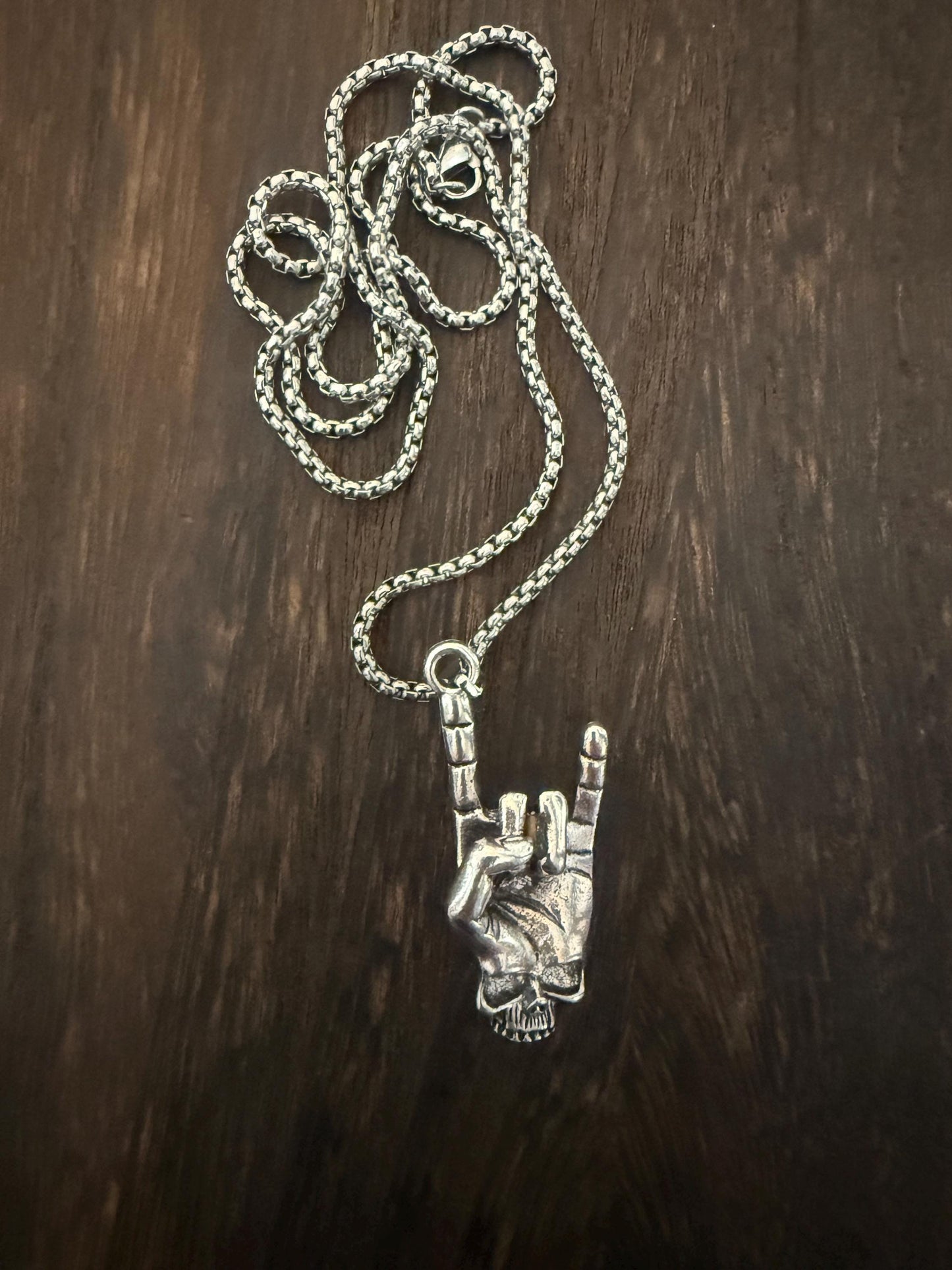 Rock Horns Pendant Necklace