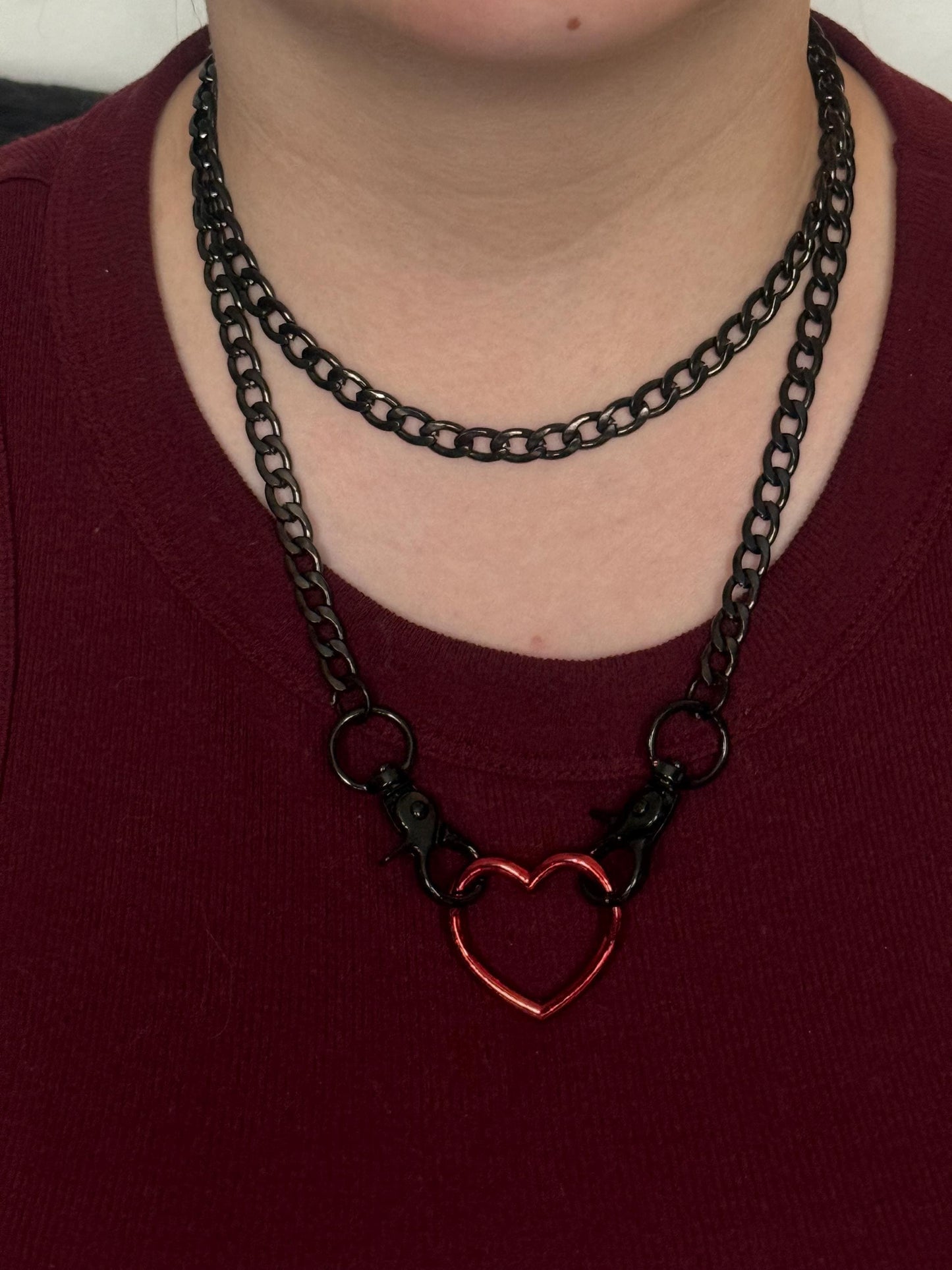 Double Keychain Cuban Link Necklace