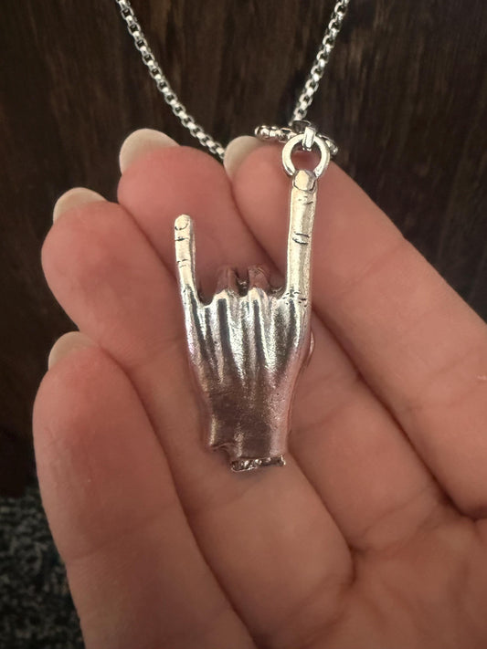 Rock Horns Pendant Necklace