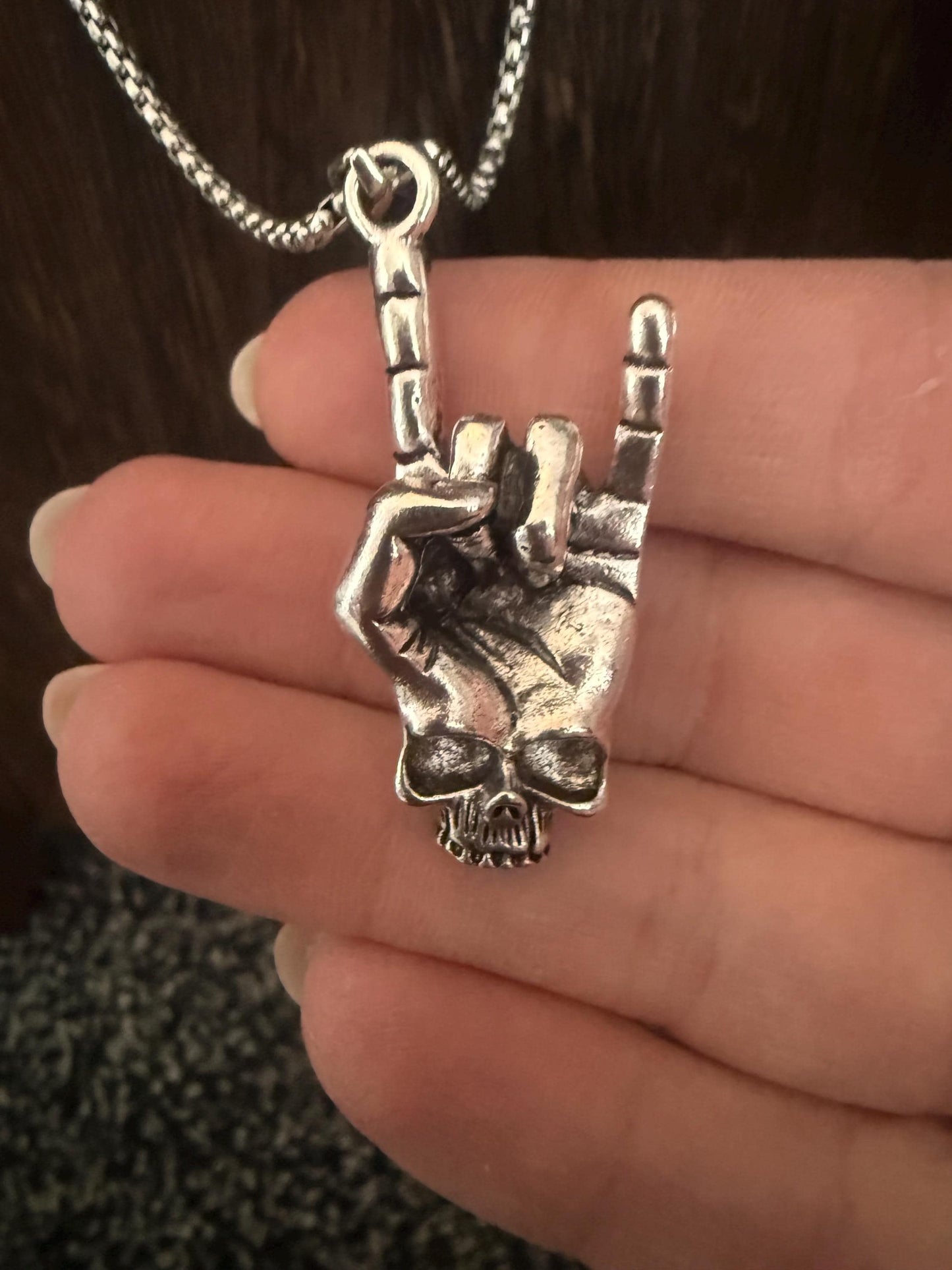Rock Horns Pendant Necklace