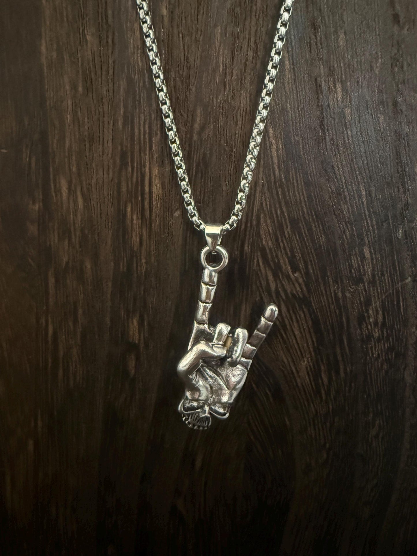 Rock Horns Pendant Necklace