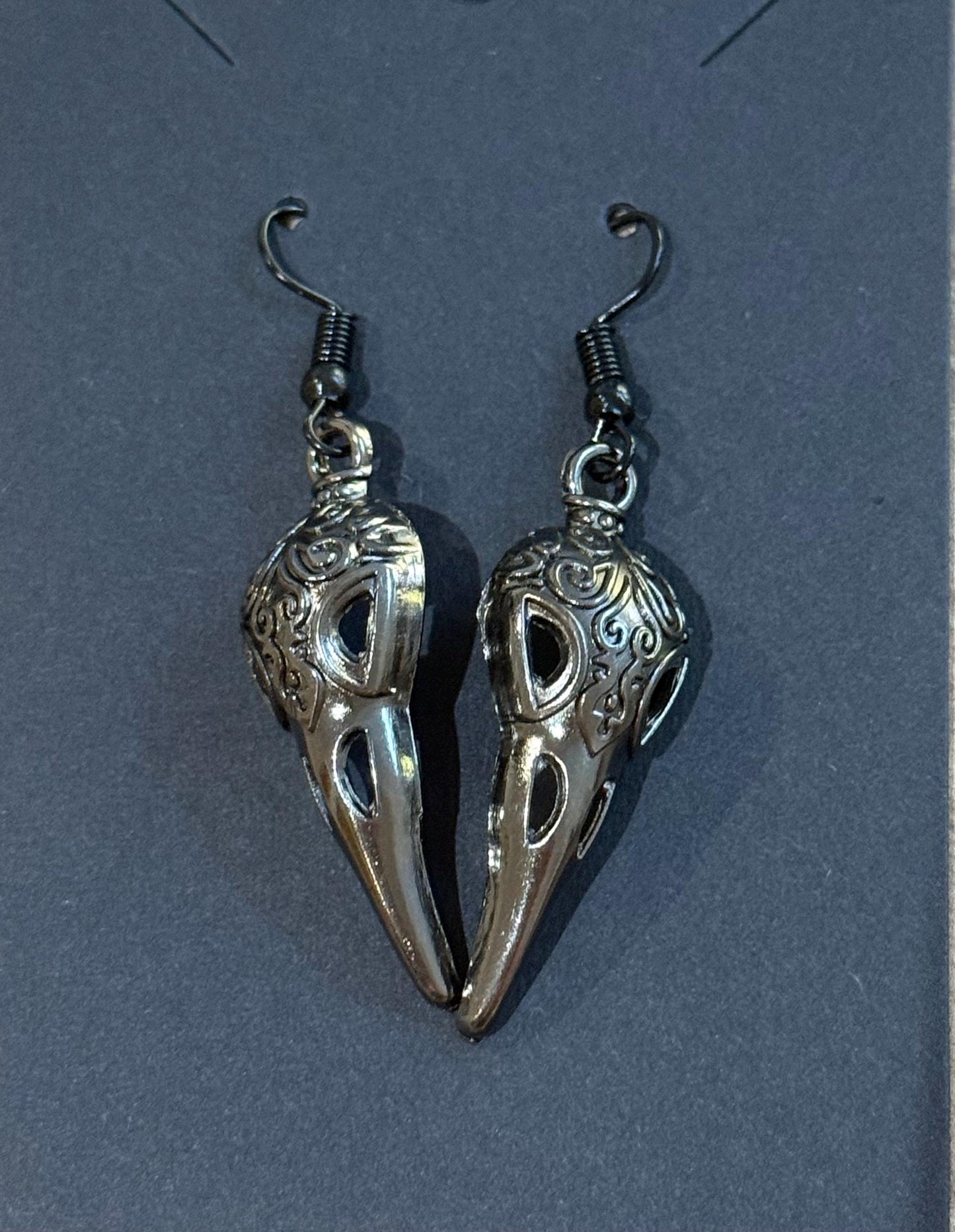 Raven Skull Earrings