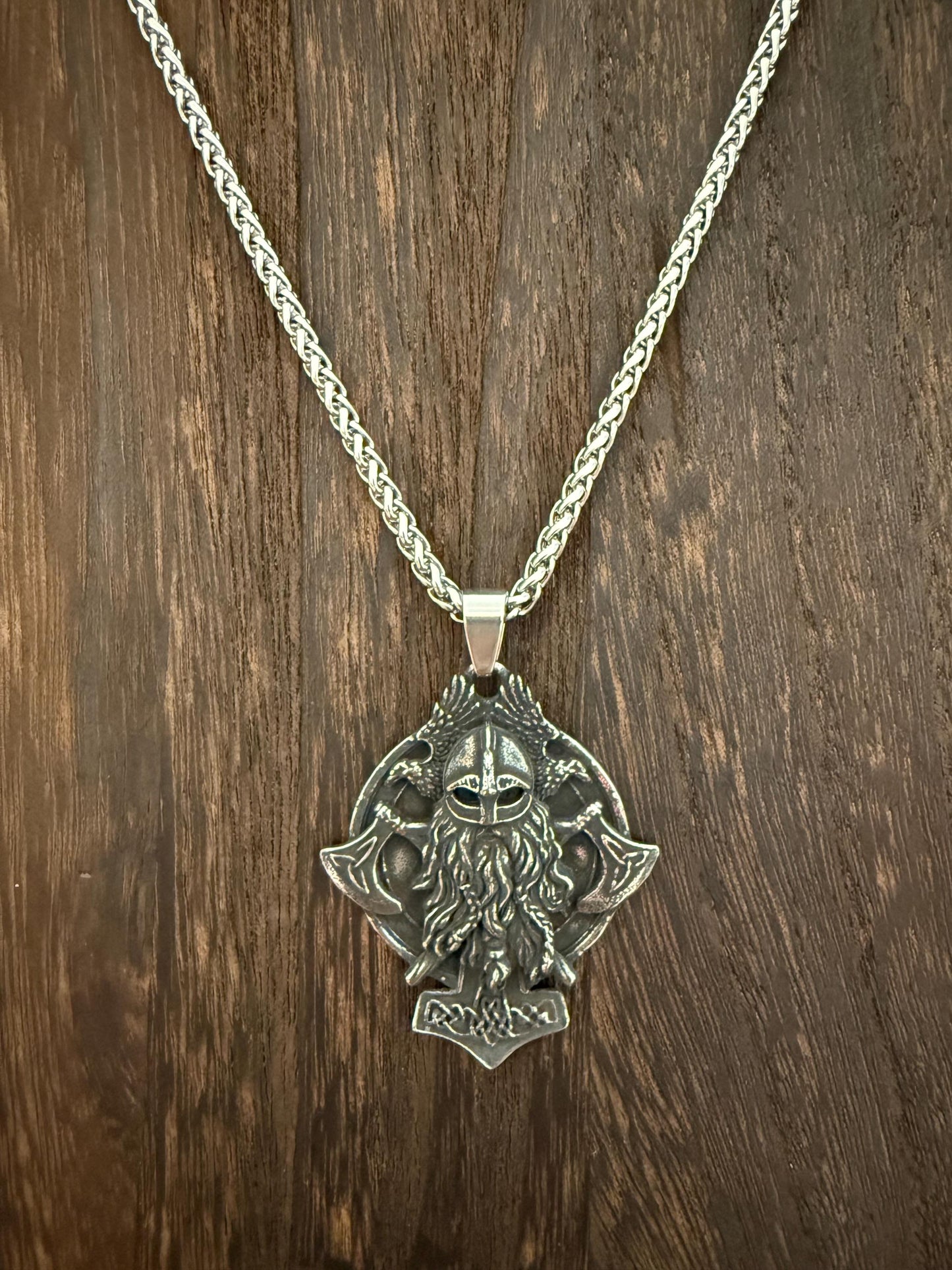 Viking Warrior Axe  Pendant Necklace - Mens, Ladies, Stainless Steel