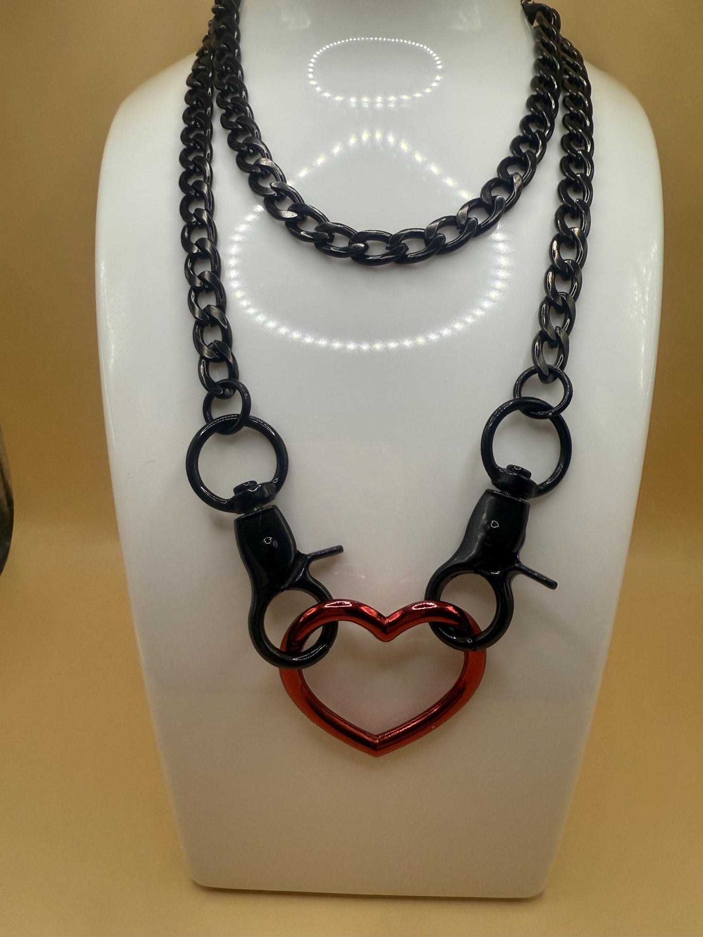 Double Keychain Cuban Link Necklace